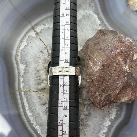 Sterling Southwestern Style Triangular Malachite Chrysocolla Ring S 9 For Women - Picture 10 of 10